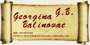Georgina Balinovac vizit kartica